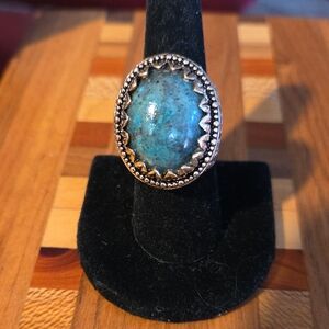Barse Turquoise and Bronze Women's or Men’s Ring Size 8